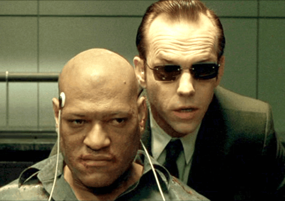 Agent Smith and Morpheus